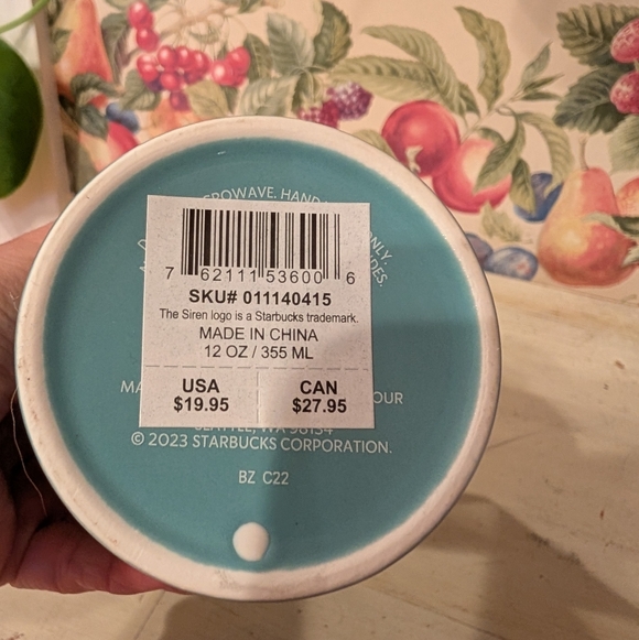 NEW Starbucks 2023 Spring Blue Ceramic 12oz Magnolia Tumbler - Picture 4 of 7